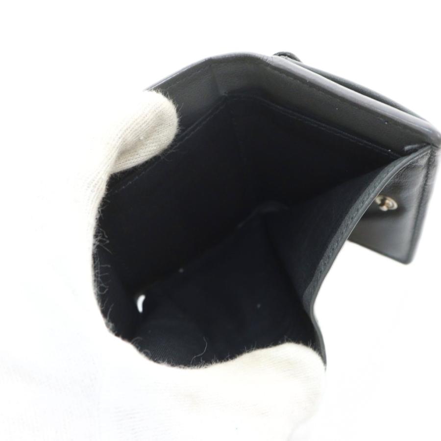 BALENCIAGA バレンシアガ ペーパーミニウォレット ブラック レザー BALENCIAGA バレンシアガ ペーパー ミニウォレット 財布 三