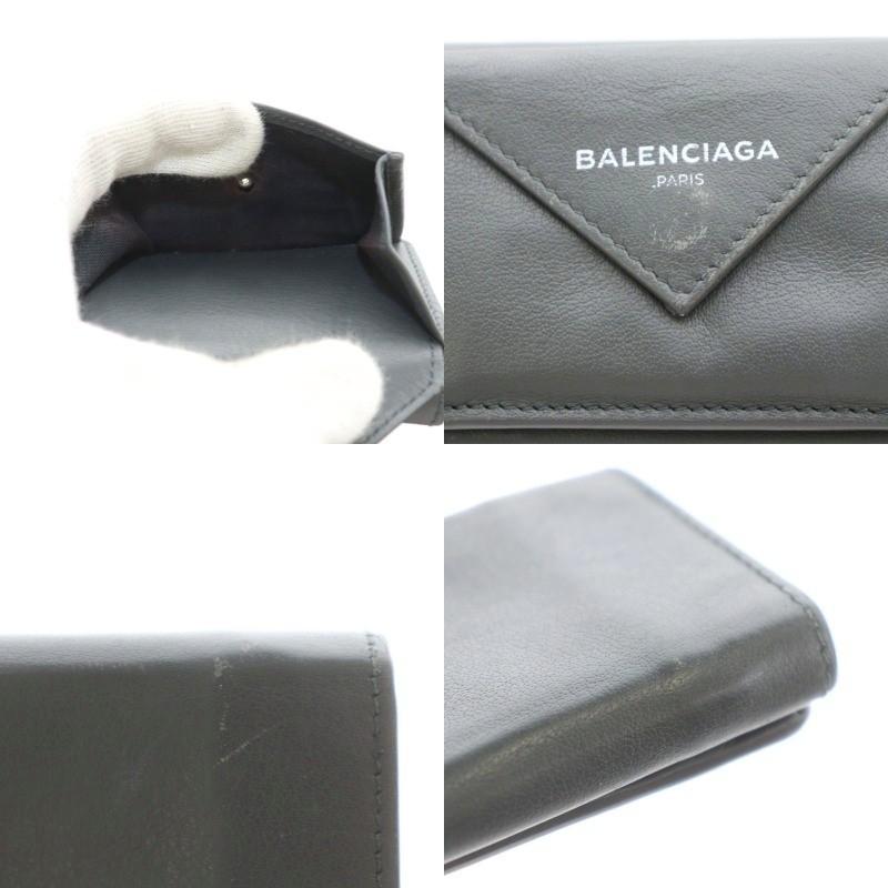 美品 バレンシアガ 三つ折りグレー BALENCIAGA ペーパーミニウォレット 楽天市場】【送料無料】 バレンシアガ 三つ折り 財布 ペーパー
