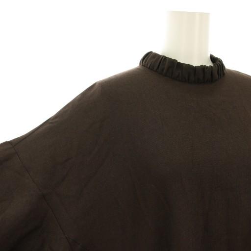 エンフォルド ENFOLD 22SS リネンライク立体スリーブワンピース ロング