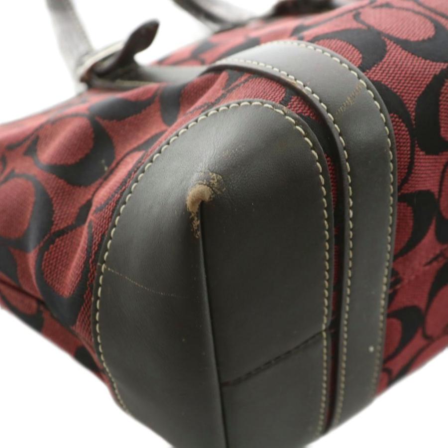 COACH（コーチ） ハンドバッグ シグネチャー キャンバス レッド