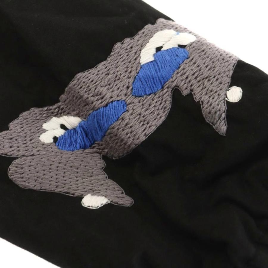 ノマ NOMA パーカー ジップアップ 刺繍 コットン 4 黒 ブラック N32