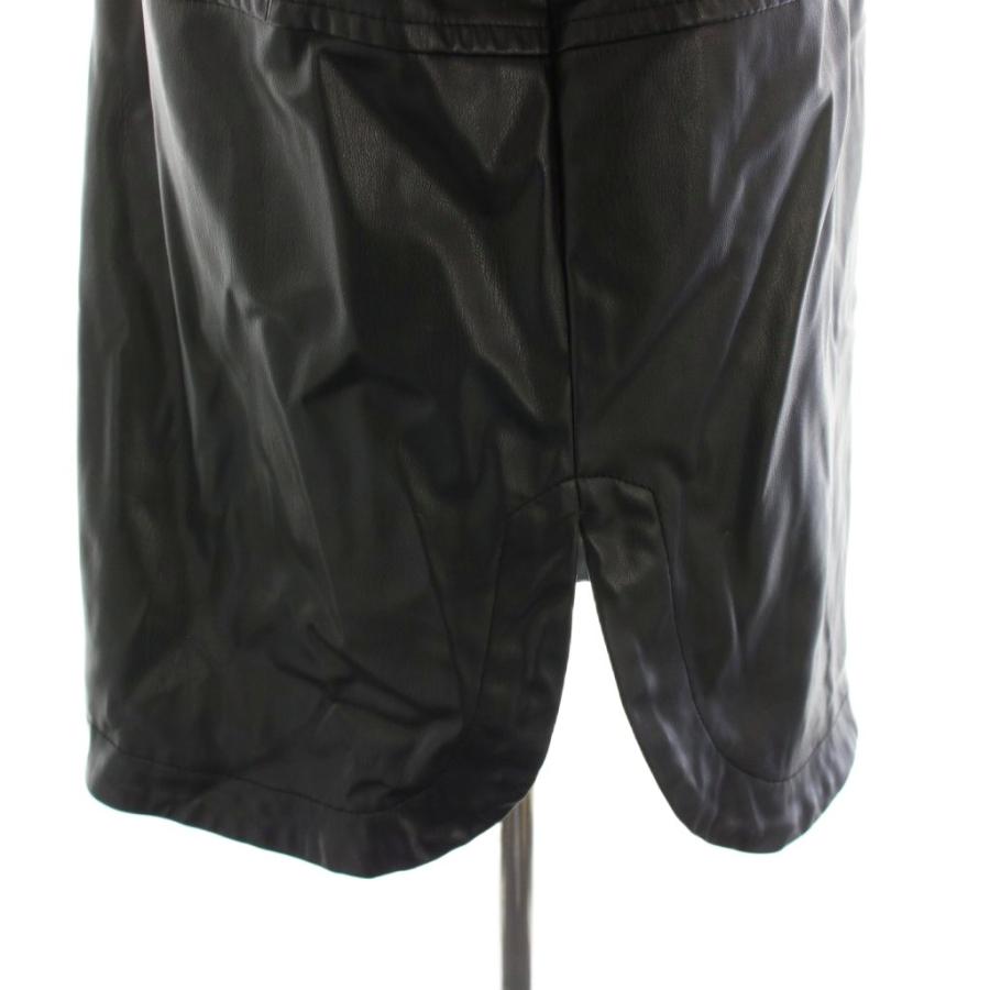 ZARA（ザラ） フェイクレザージャケット ビッグシルエット 裏起毛 M 黒