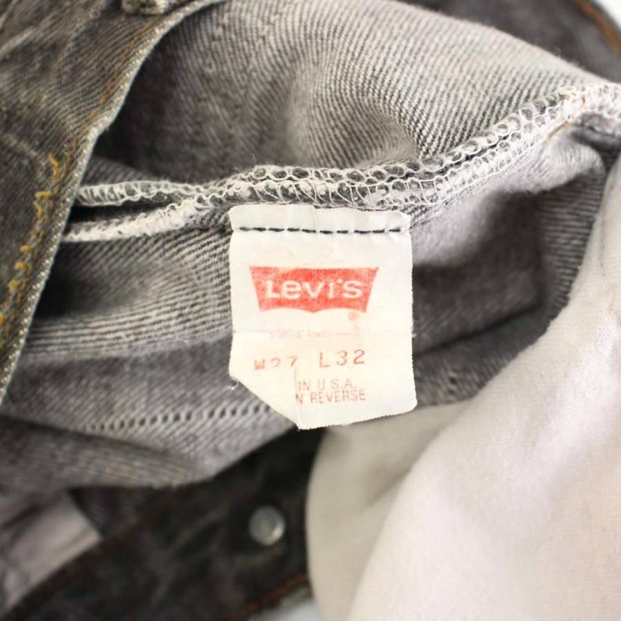 【中古】リーバイス Levi's 1988年 USA製 先染め デニムパンツ ジーンズ ストレート W27 L34 グレー 501-0658 Levi's（リーバイス） Levi's 1988年 USA製 先染め デニムパンツ