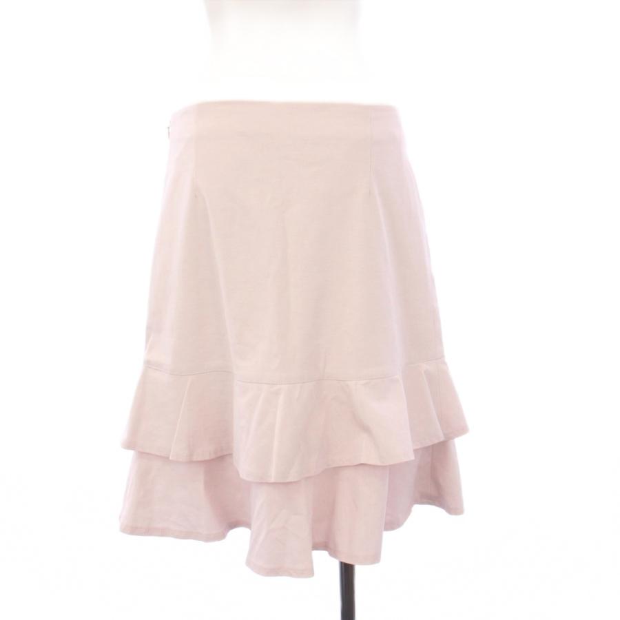 【中古】エムズグレイシー M'S GRACY スーツ ステンカラージャケット 七分袖 ティアードスカート ひざ丈 40 ピンク エムズグレイシー M'S GRACY スーツ ステンカラージャケット 七分袖