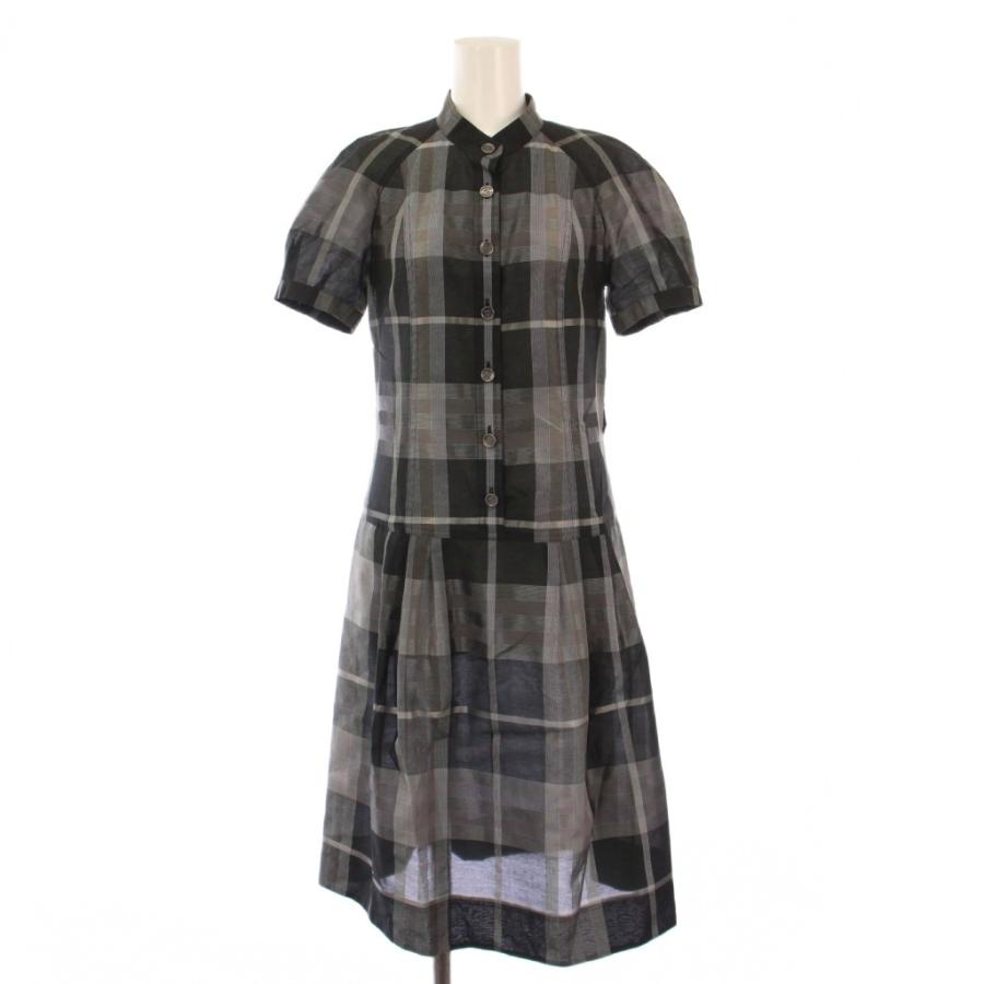 バーバリー ロンドン BURBERRY LONDON フレアワンピース シャツ ひざ丈 