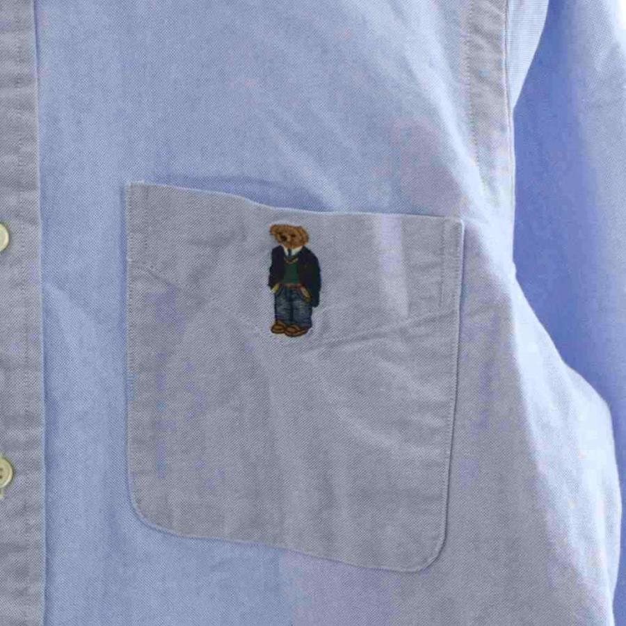ラルフローレン RALPH LAUREN ポロベア シャツ 長袖 刺繍 コットン S 