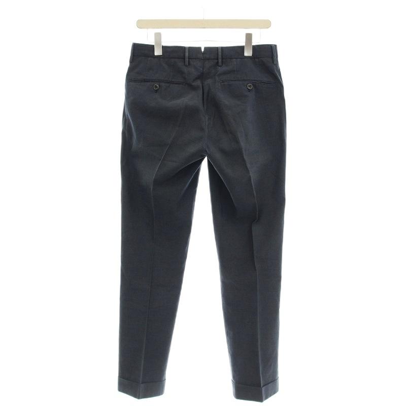 美品】INCOTEX SLIM FITストレッチウールスラックス ネイビー44 【公式
