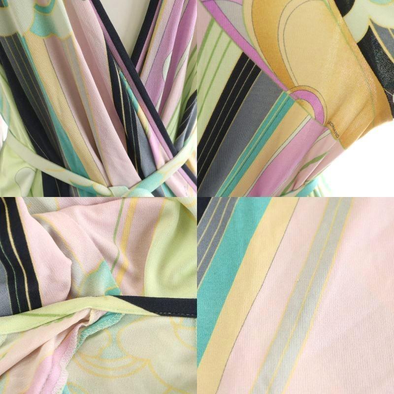 LEONARD（レオナール） ワンピース ロング丈 長袖 カシュクール 総柄