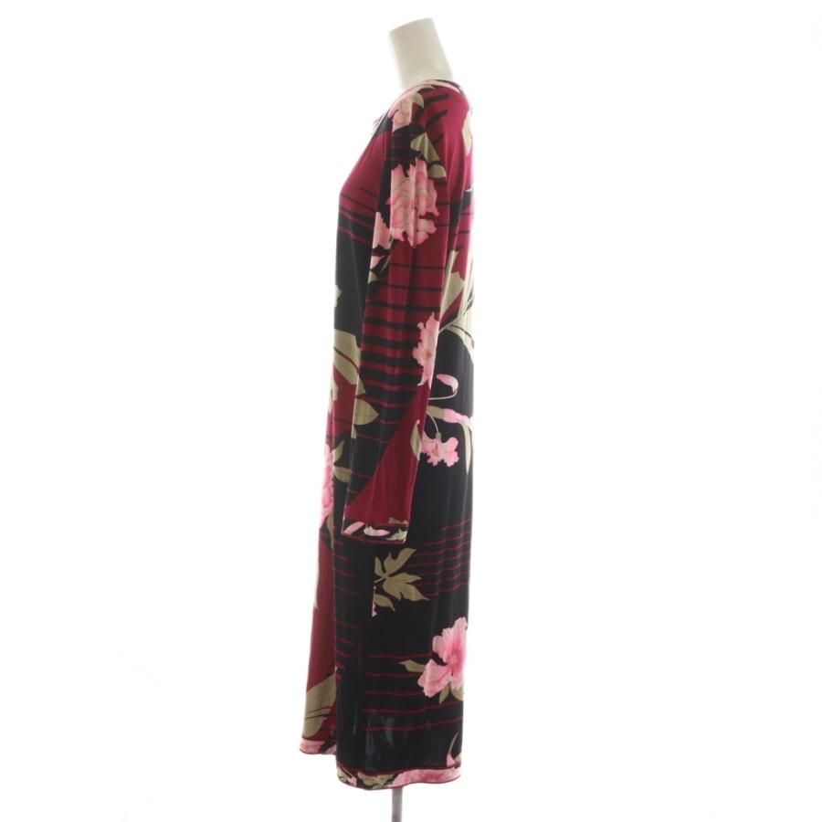 【美品】レオナール ロングワンピース Aライン 花柄 美品】レオナール ロングワンピース Aライン 花柄 Mサイズ