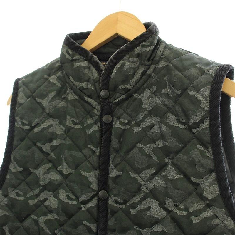 【別注】ナリフリ　ラベンハム　カモ柄 キルティングダウンベスト　Mサイズ ラベンハム LAVENHAM narifuri コラボ キルティングベスト 14S-11-CS