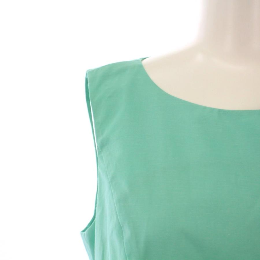 エムズグレイシー M'S GRACY 裾刺繍タックワンピ―ス フレア ミモレ