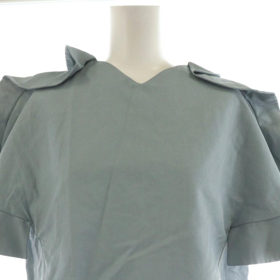 【中古】ジルサンダー JIL SANDER シャツ ブラウス 半袖 麻 リネン 32 水色 ライトブルー JSPU560426WU33030021 ジルサンダー JIL SANDER シャツ ブラウス 半袖 麻 リネン 32 水色