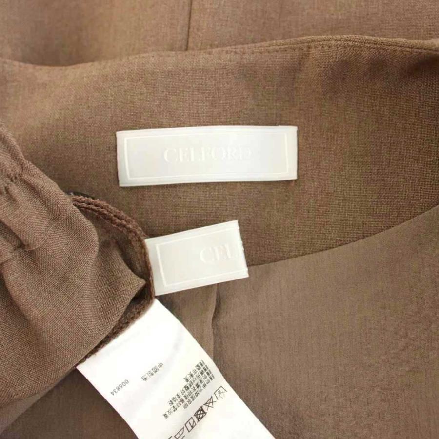 セルフォード CELFORD 22AW ペプラムセットアップ 上下 ベスト 前開き