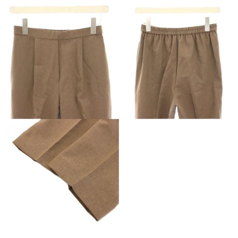 【中古】セルフォード 22AW ペプラムセットアップ 上下 ベスト 前開き イージーパンツ 36 茶 CWFO224014 レディース セルフォード CELFORD 22AW ペプラムセットアップ 上下 ベスト 前開き