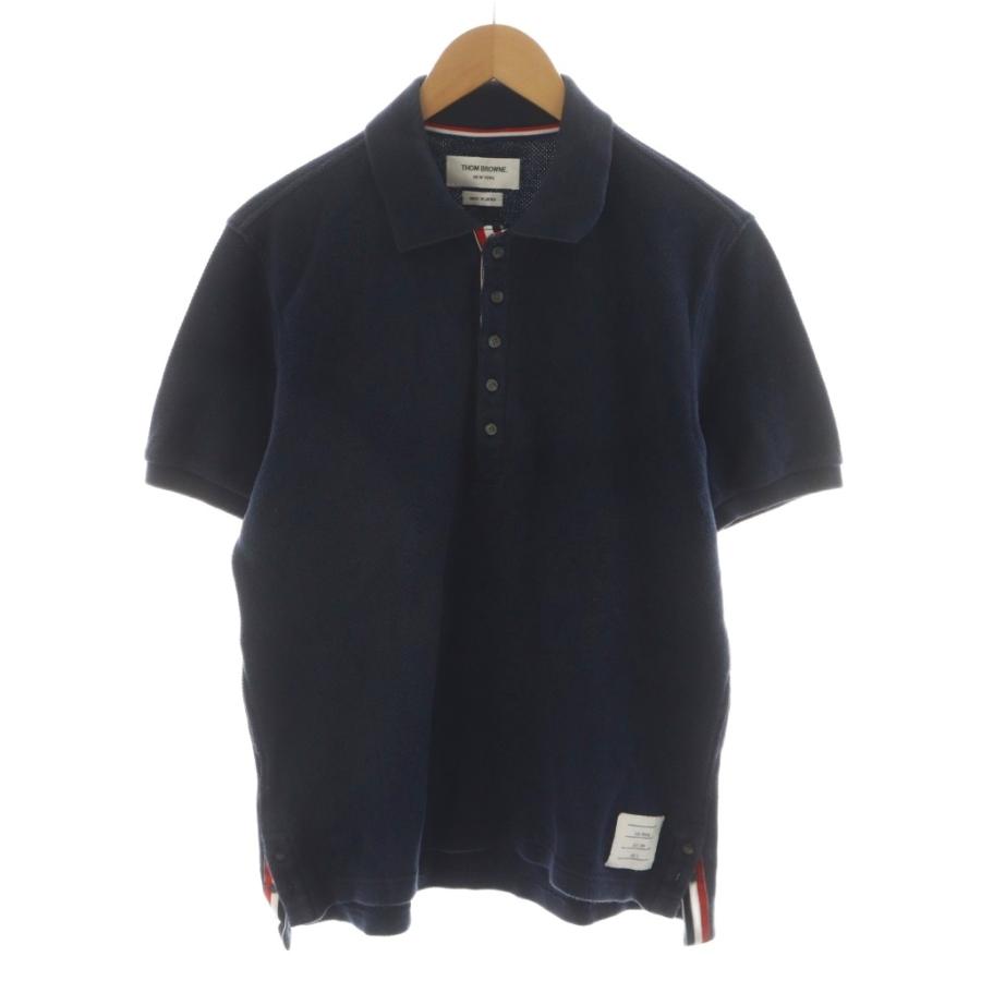 トムブラウン THOM BROWNE トリコロール ポロシャツ 半袖