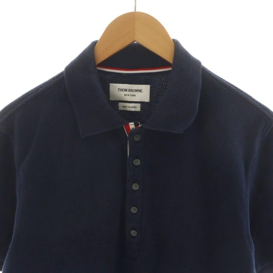 トムブラウン THOM BROWNE トリコロール ポロシャツ 半袖