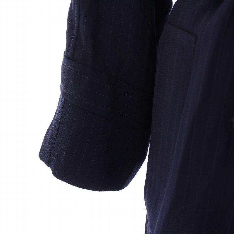 ザロウ THE ROW ミドルコート アウター ストレッチ ウール ストライプ