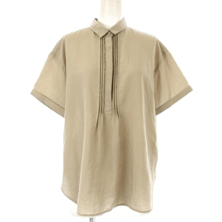 ブランベール blancvert シャツ ブラウス 半袖 38 ベージュ LB4466211 