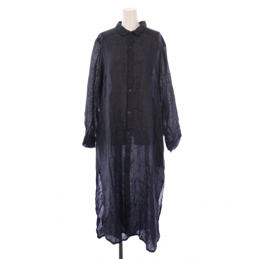 【中古】ドゥーズィエムクラス JOIN CLOTHES 24SS SHIRT DRESS シャツ ワンピース ロング 長袖 F 紺 レディース ドゥーズィエムクラス DEUXIEME CLASSE JOIN CLOTHES 24SS SHIRT DRESS