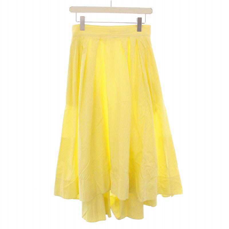 MADISONBLUE ミモレフレアスカート 綿麻 ホワイト サイズ1