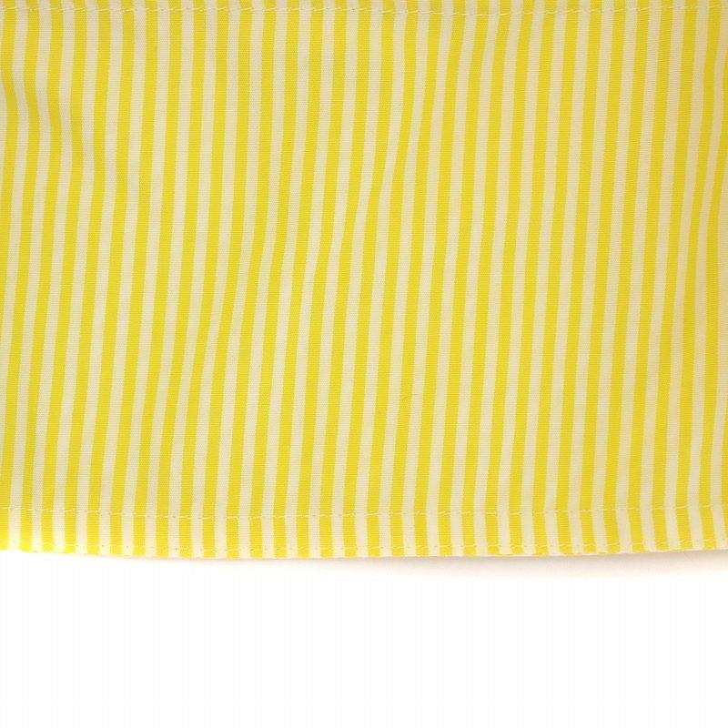 【中古】マディソンブルー MADISONBLUE フレアスカート タック ミモレ ロング ストライプ柄 S 黄色 イエロー 白 マディソンブルー MADISONBLUE フレアスカート タック ミモレ ロング