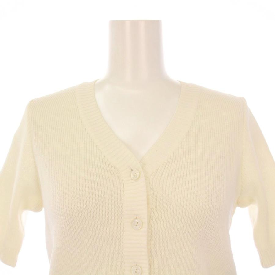 Rene（ルネ） ニット カーディガン 半袖 Vネック 36 白 6622090 /BM
