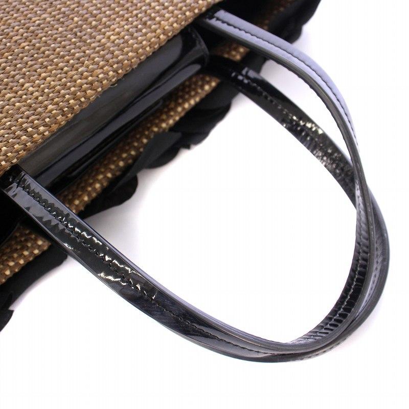 エポカ EPOCA かごバッグ カゴバッグ ハンドバッグ 編み込み 花柄