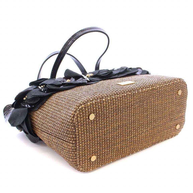 エポカ EPOCA かごバッグ カゴバッグ ハンドバッグ 編み込み 花柄