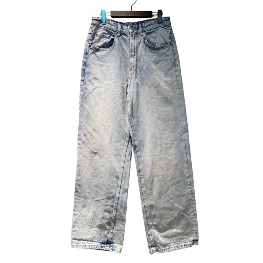 ZARA（ザラ） デニム ダメージ ワイド 36 ライトブルー メンズ