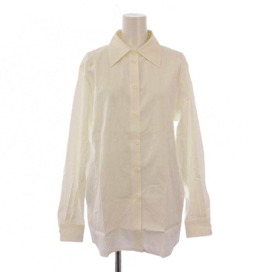 【中古】セリーヌ CELINE シャツ ブラウス 長袖 レギュラーカラー 無地 40 白 ホワイト /BB レディース CELINE（セリーヌ） シャツ ブラウス 長袖 レギュラーカラー 無地 40