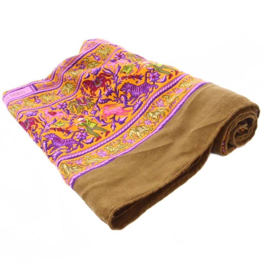 HERMES エルメス カレ140 CHASSE EN INDE スカーフ 正方形 総柄  