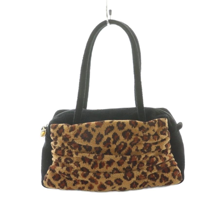 フェイラー FEILER ハンドバッグ コーデュロイ ヒョウ柄 レオパード