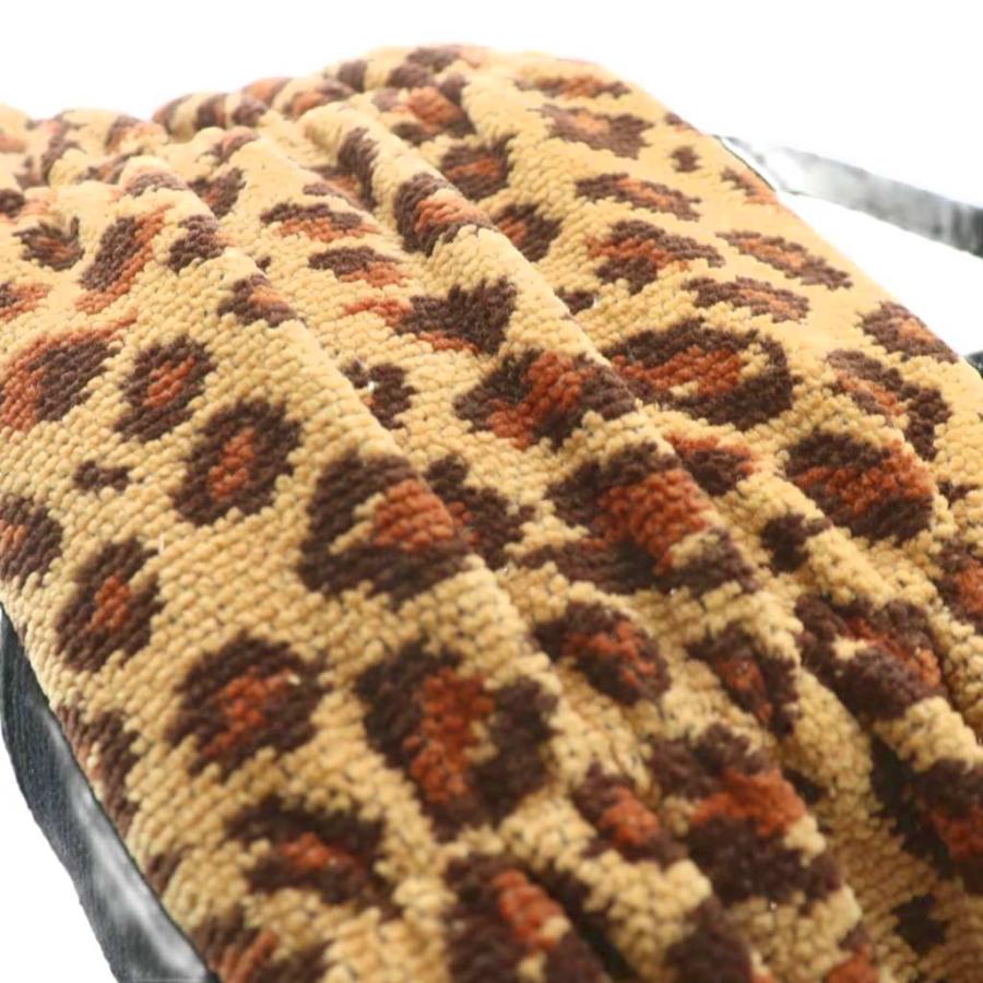 フェイラー FEILER ハンドバッグ コーデュロイ ヒョウ柄 レオパード