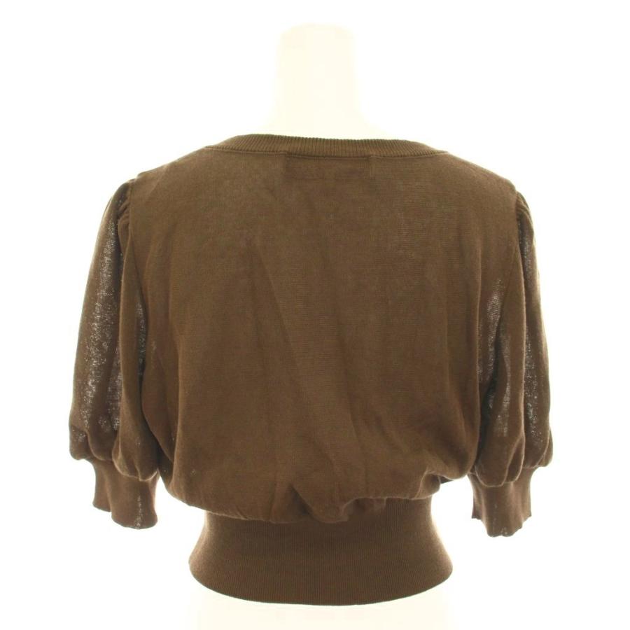 【中古】エムズグレイシー M'S GRACY ショート丈レーヨンブレンドビッグカラージャケット フレアスリーブ ブラック 38 エムズグレイシー M'S GRACY カーディガン クルーネック 半袖 ショート