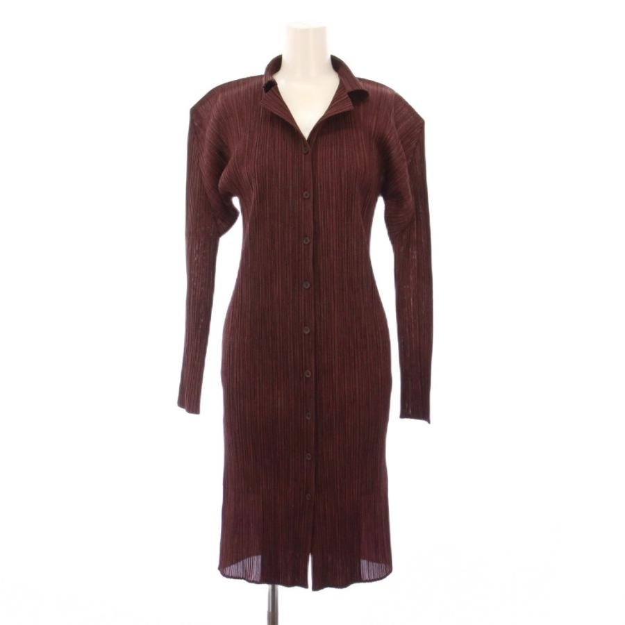 【美品】PLEATS PLEASE プリーツプリーズ　シャツワンピース3 プリーツプリーズ PLEATS PLEASE イッセイミヤケ シャツ