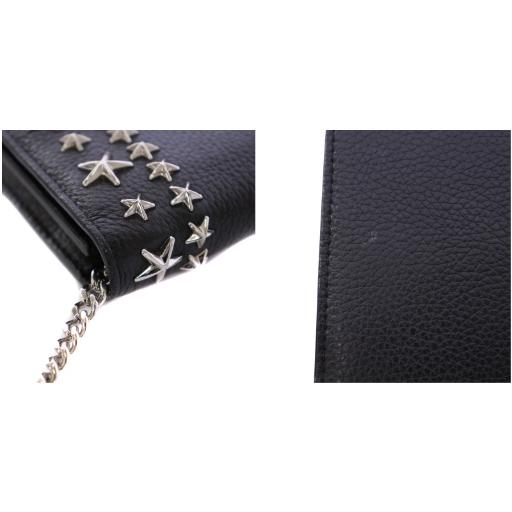 【中古】ジミーチュウ JIMMY CHOO パレス ショルダーバッグ スタースタッズ チェーン レザー 黒 /BM ■OH レディース ジミーチュウ JIMMY CHOO パレス ショルダーバッグ スタースタッズ