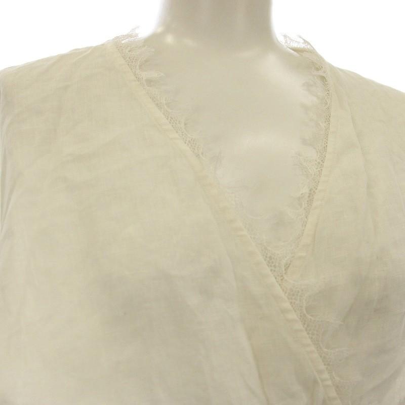 未使用品 プラージュ Plage Linen カシュクール laceブラウス 