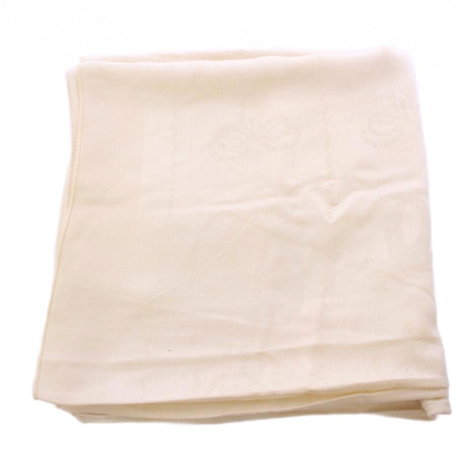 【中古】シャネル CHANEL ストール ココマーク ロゴ 総柄 アイボリー /BB ■OH レディース CHANEL（シャネル） ストール ココマーク ロゴ 総柄 アイボリー /BB
