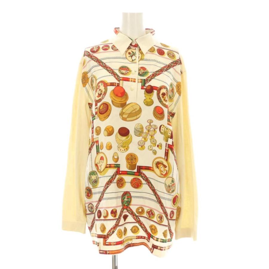 HERMES エルメス ツイルレーヌ ポロシャツ カットソー 長袖 ニット  