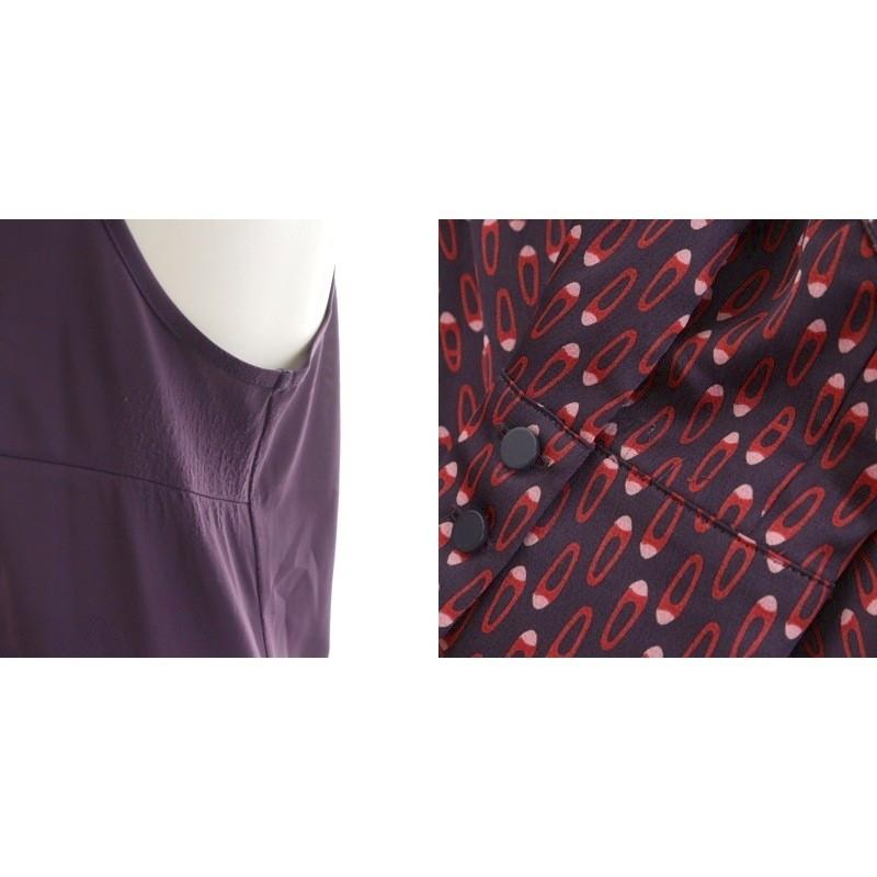 アナイ ANAYI 24AW バレエシューズプリントフリル ワンピース ロング丈