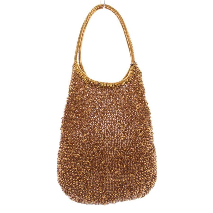 【中古】アンテプリマ ANTEPRIMA ドロップ型 ワイヤーバッグ ハンドバッグ 編み込み ロゴ ゴールドカラー ANTEPRIMA（アンテプリマ） ドロップ型 ワイヤーバッグ ハンドバッグ