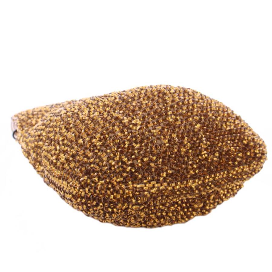 【中古】アンテプリマ ANTEPRIMA ドロップ型 ワイヤーバッグ ハンドバッグ 編み込み ロゴ ゴールドカラー ANTEPRIMA（アンテプリマ） ドロップ型 ワイヤーバッグ ハンドバッグ