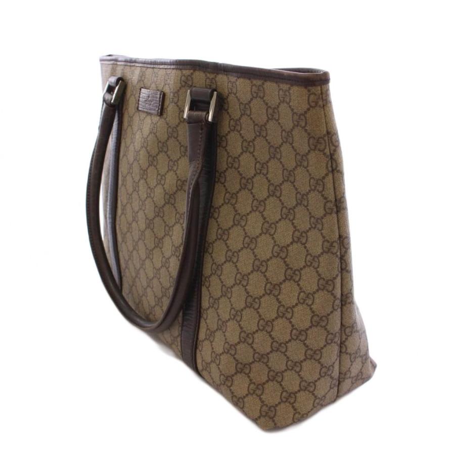美品】GUCCI GGスプリーム トートバッグ pvc 本革 114288 【公式通販】