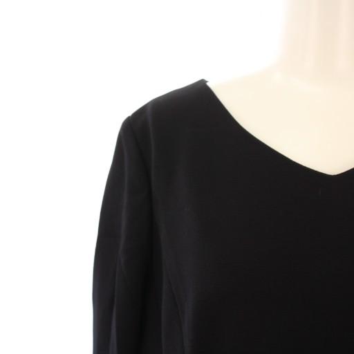 未使用品 レリアン Leilian ワンピース ひざ丈 長袖 Vネック