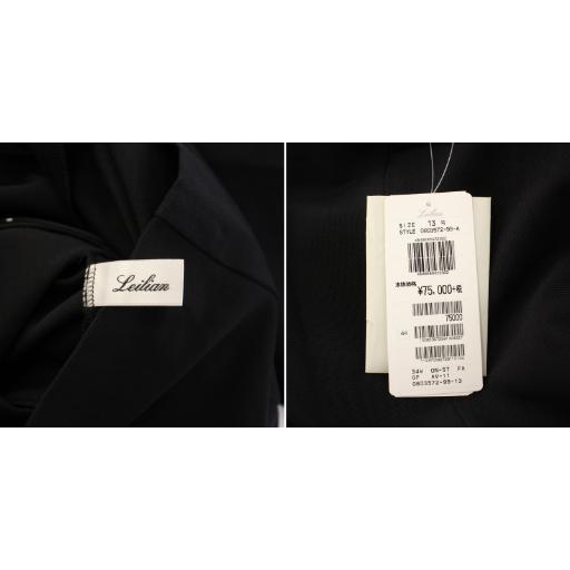 未使用品 レリアン Leilian ワンピース ひざ丈 長袖 Vネック