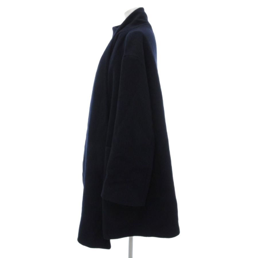 ZARA（ザラ） ロングコート ハイネック XS ネイビー /JS レディース