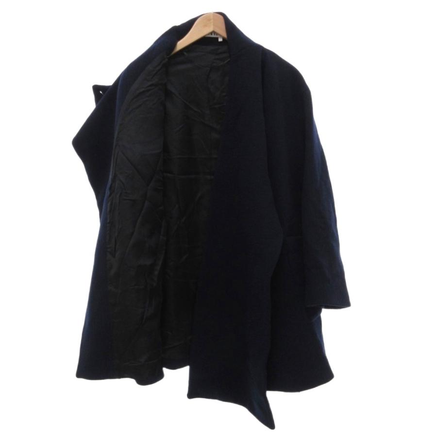 ZARA（ザラ） ロングコート ハイネック XS ネイビー /JS レディース