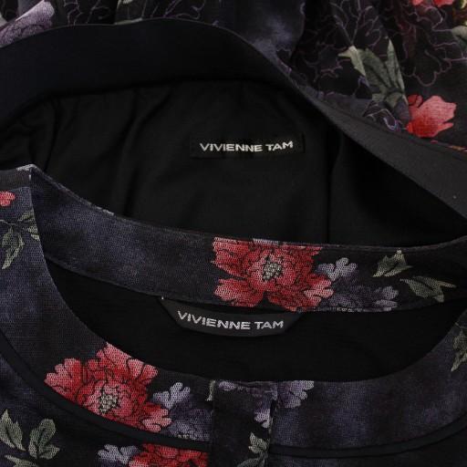ヴィヴィアンタム セットアップ 上下 パワーネット ブラウス フレアスカート ヴィヴィアンタム VIVIENNE TAM セットアップ ブラウス ノーカラー