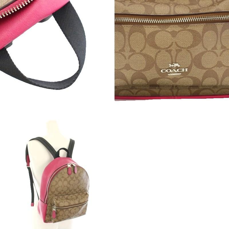 値下げ‼️コーチ リュックサック シグネチャー PVC×レザー ブラウン×ピンク 楽天市場】コーチ COACH リュック レディース ピンク 32200 IMN91