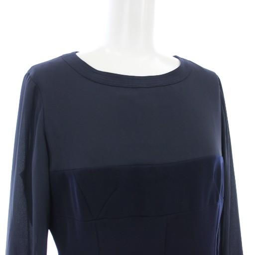 未使用品 セルフォード CELFORD バイカラーコンビワンピース 長袖